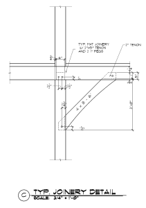 4x8_timber_frame_knee_brace_joints 4x8 Timber Frame Knee Brace Joinery