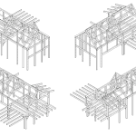 Timber Frame Isometiric Construction Details