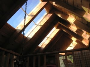 interior of timber frame shed Interior of Timber Frame Shed