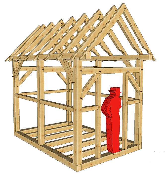 8x12 Timber Frame Shed or Playhouse - Timber Frame HQ