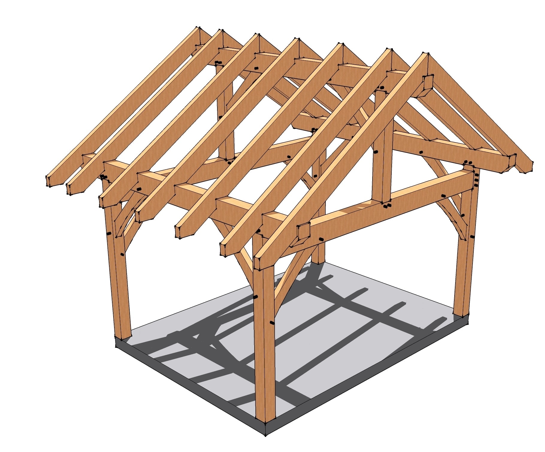 12Ã—16 Timber Frame Porch