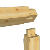 Post Top Tenon at End of Plate Post Top Tenon