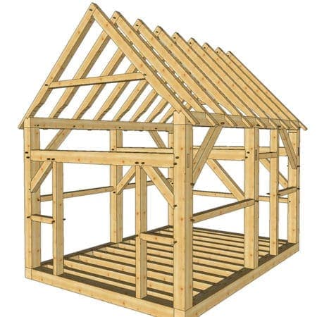 Cantilevered Timber Frame Pavilion Plan Timber Frame HQ