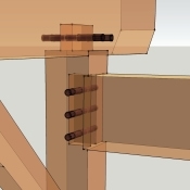 Fully Housed Mortise and Tenon Joint Full Timber Frame Housing Detail