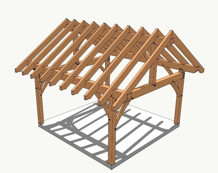 16x16 Timber Frame Plan - Timber Frame HQ