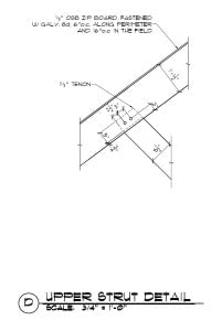 Upper King Post Strut Detail King Post Strut to Rafter Detail