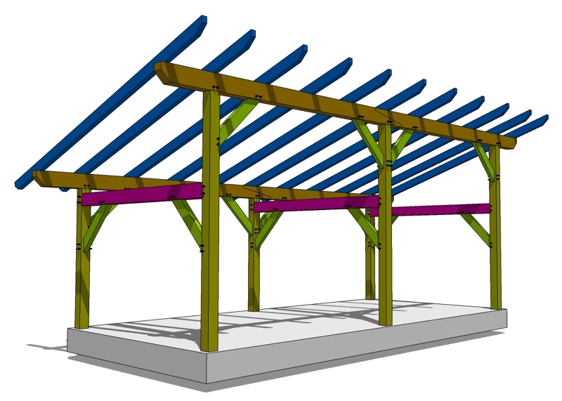 14x30 timber frame shed - timber frame hq