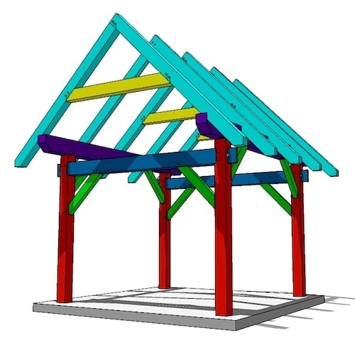 12x12 Post And Beam Shed Timber Frame Hq