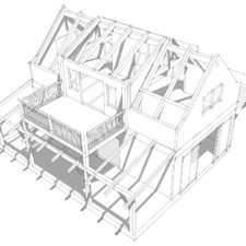 20x24 Timber Frame Plan with Loft - Timber Frame HQ