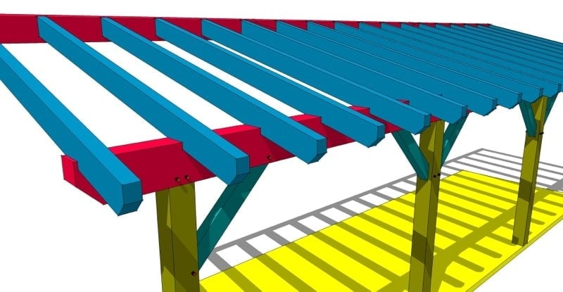 Timber Frame Shed Roof Plan - Timber Frame HQ
