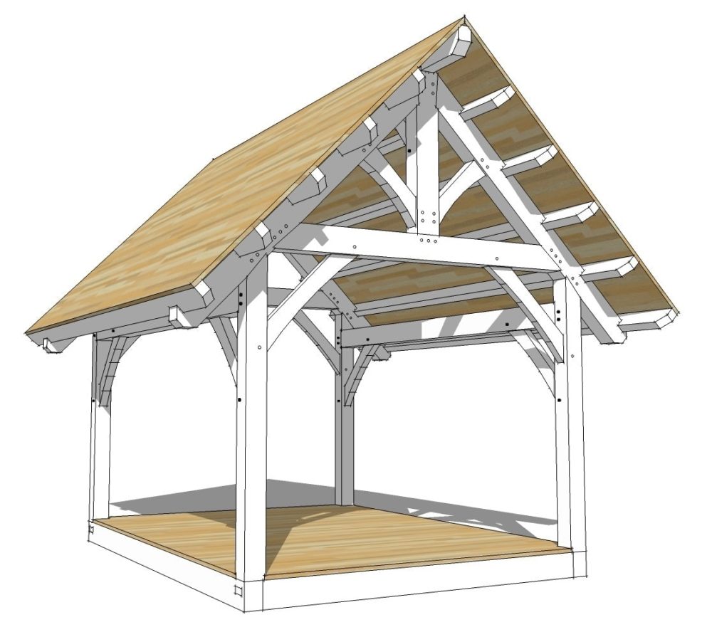 King Post Truss Plan Timber Frame Hq