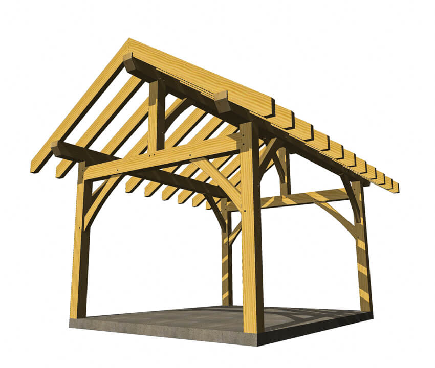 12x16 Timber Frame Plan - Timber Frame HQ
