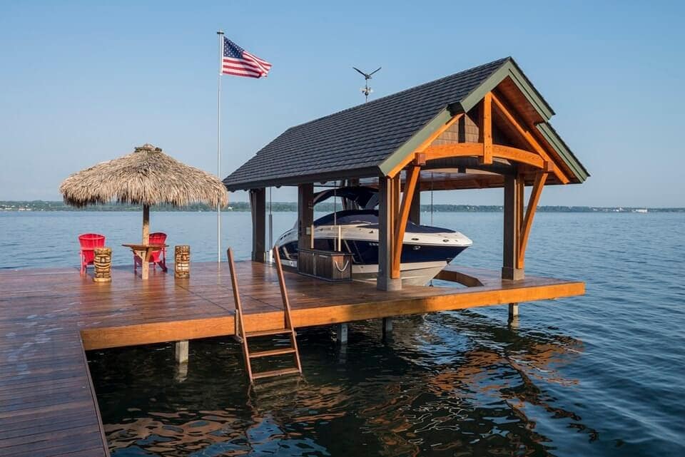 timber frame boat shelter new energy works