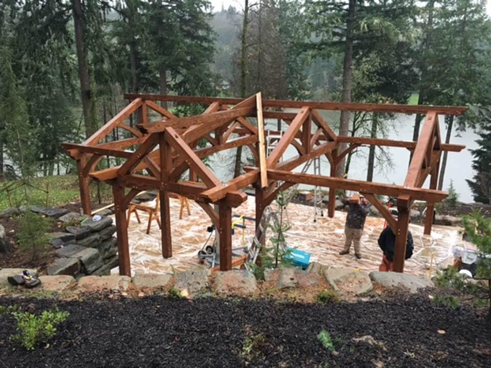 Frameworks Place a Wetting Bush Lakeside Pavilion