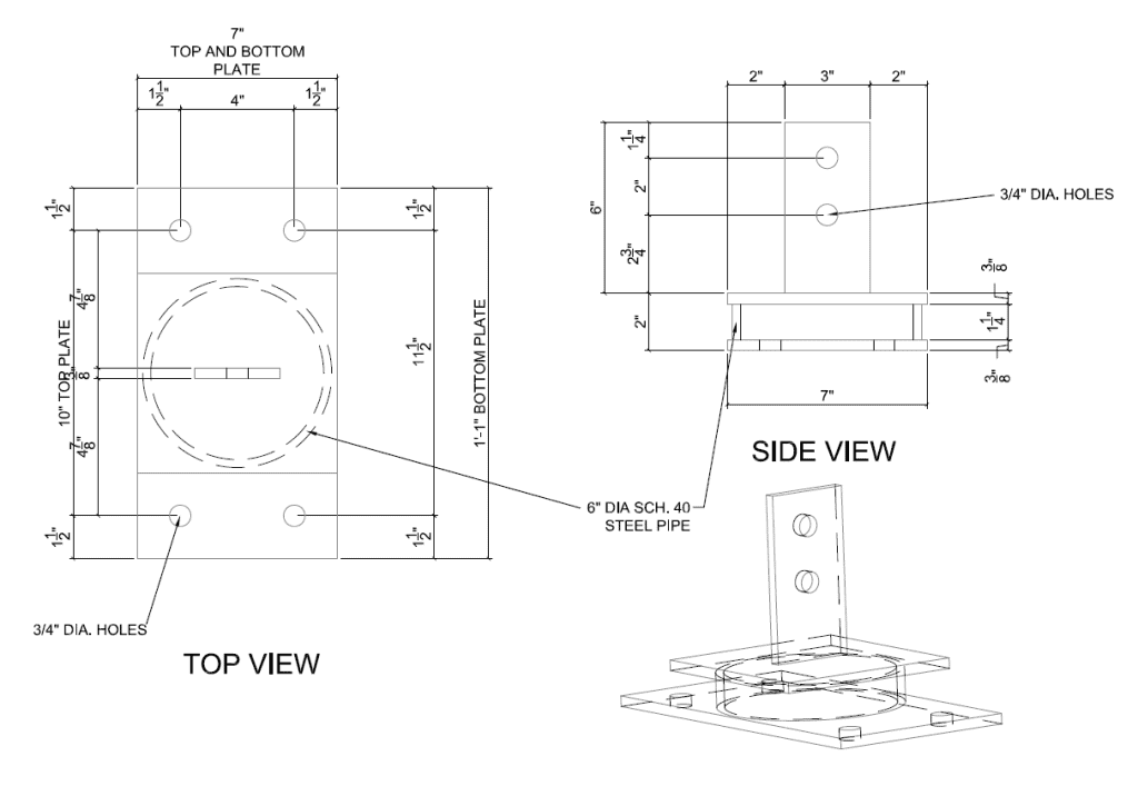 Steel Timber Frame Post Base Details