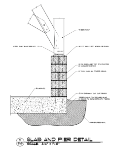 Timber Frame Post to CMU Pier Construction Detail - Timber Frame HQ