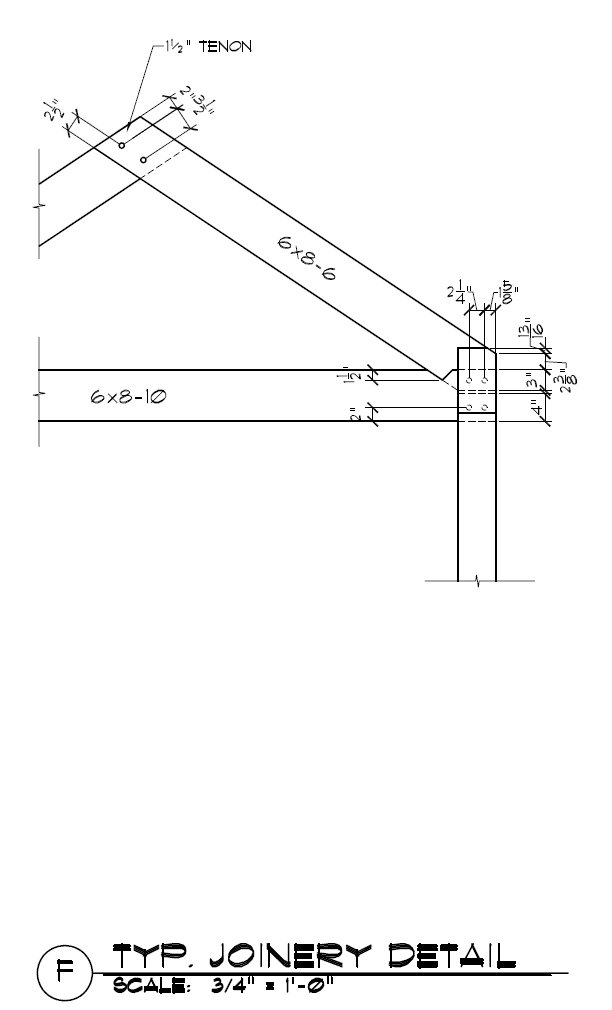 Common Rafter to Tie Beam to Plate Detail