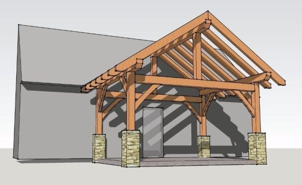 12x16 Timber Frame Porch