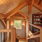 Post and Beam Stairs and Organic Truss