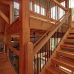 Wood and metal stairs