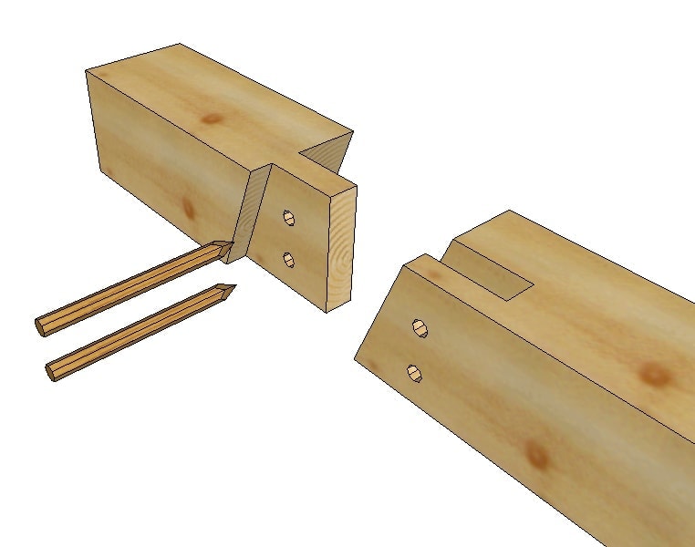 Timber Frame Bridle Scarf Joint