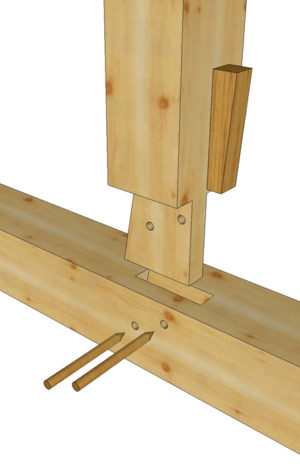 King Post to Tie Wedged Tenon - Timber Frame HQ