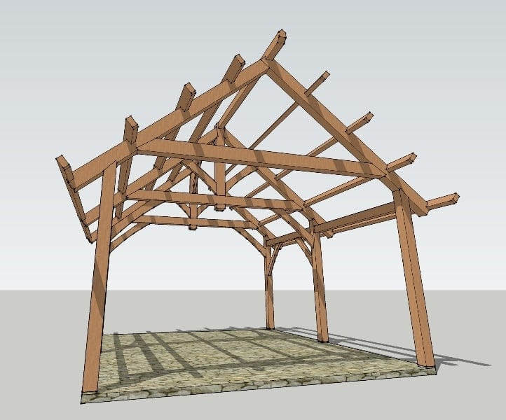 Common Timbered Truss