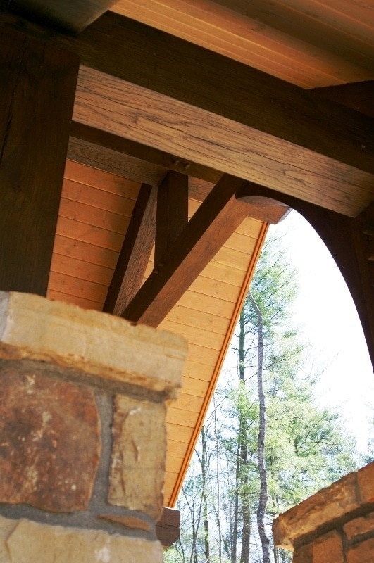 Curved Beams on a Porch