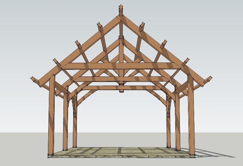 Front Elevation Timber Garage