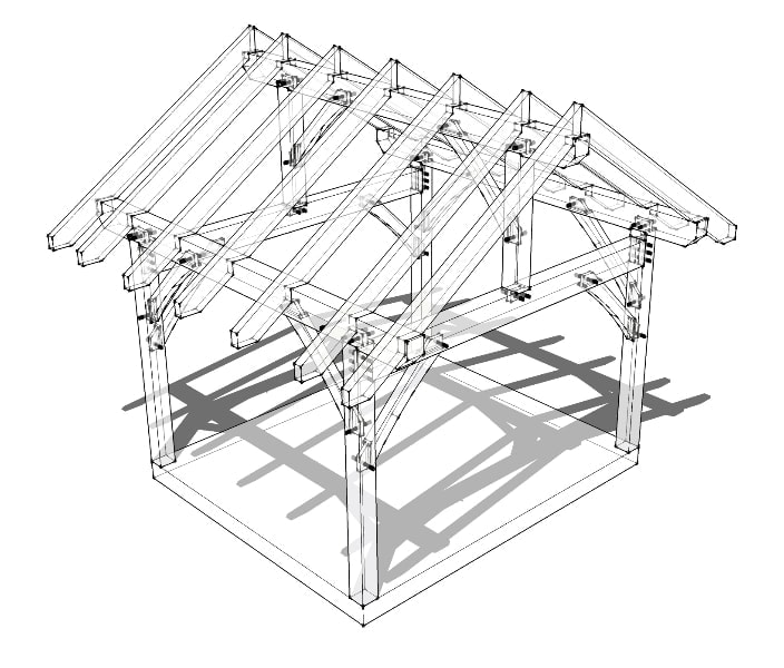 12x14 Timber Frame Outbuilding