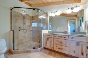 Hybrids vs Full Timber Frames - hybrid bathroom