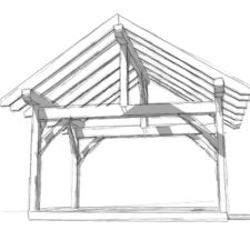 16x24 heavy timber pavilion plan - timber frame hq