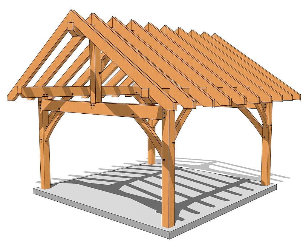 16x16 King Post Plan 5