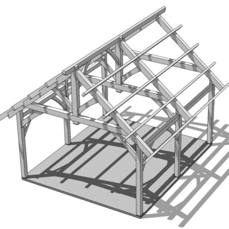 19×22 King Post Plan - Timber Frame HQ