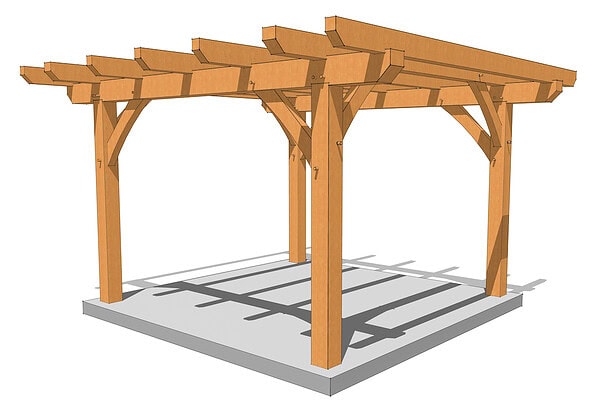 12x12 Pergola Plan - Image 7