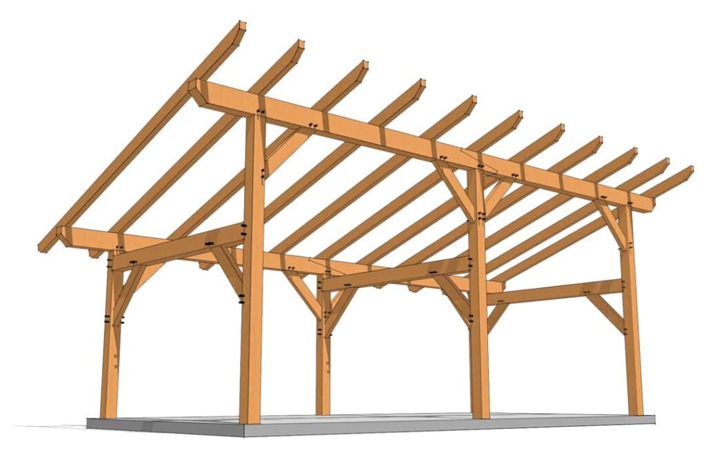 14×30 Timber Frame Shed - Timber Frame HQ