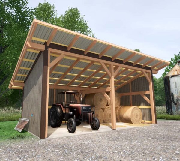 14x30 Timber Frame Shed Roof Plan