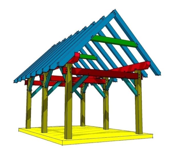 12x18 Post and Beam Shed