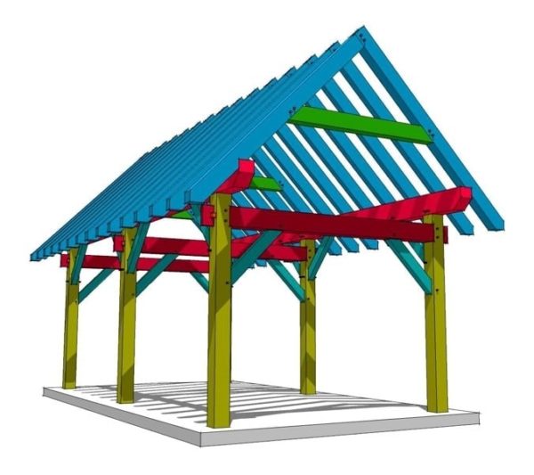 12x24 Timber Frame Pavilion