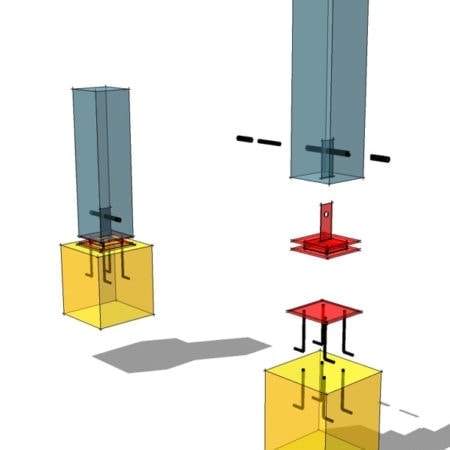 Welded Steel Knife Plate to Timber Post - Timber Frame HQ