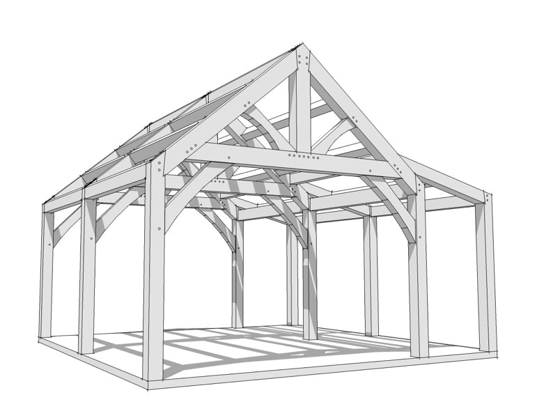 20x20 Timber Frame Plan5