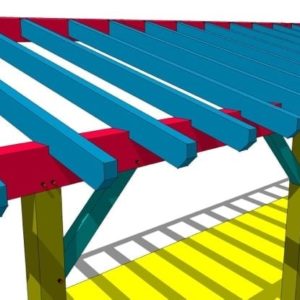 10x36 Post and Beam Shed Roof Plan