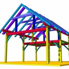 24x36 Heavy Timber Barn Plan - Timber Frame HQ