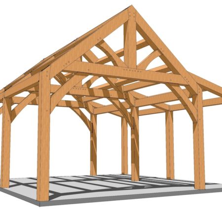 30×24 Timber Frame Cabin Plan - Timber Frame HQ