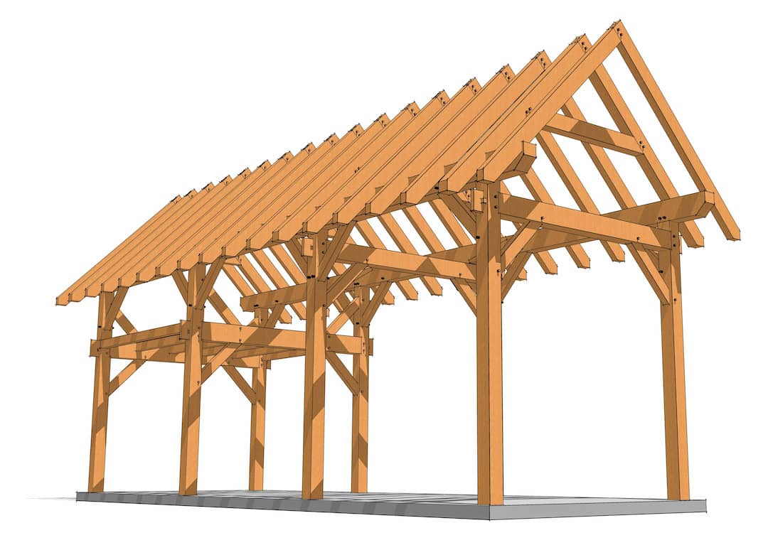 12x36 Timber Frame with Loft (5792) 1