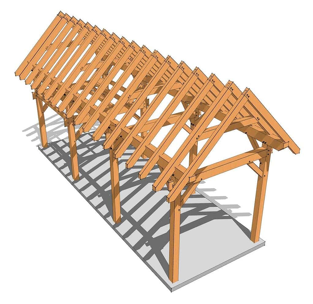 12x36 Timber Frame with Loft (5792) 2
