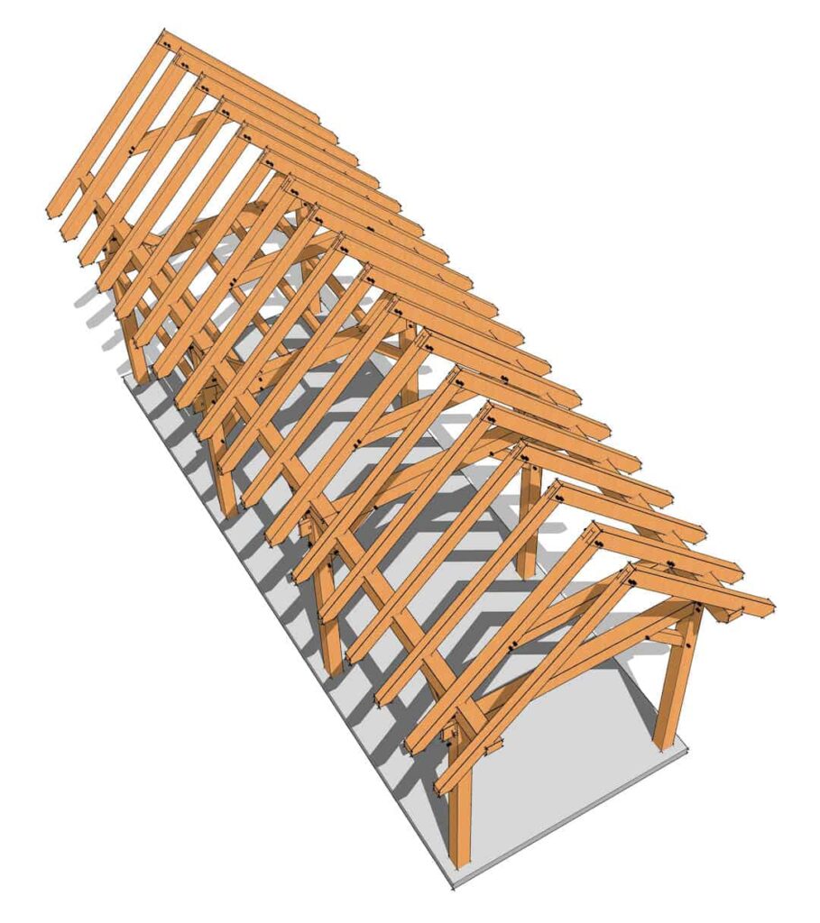 12x36 Timber Frame with Loft (5792) 8