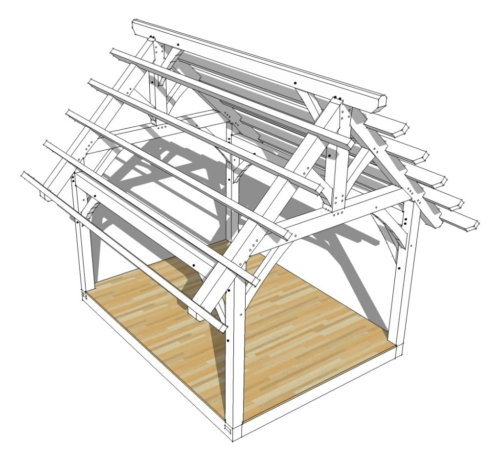 12x16 King Post Truss 12x16 King Post Truss