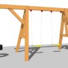 timber frame wooden swing set