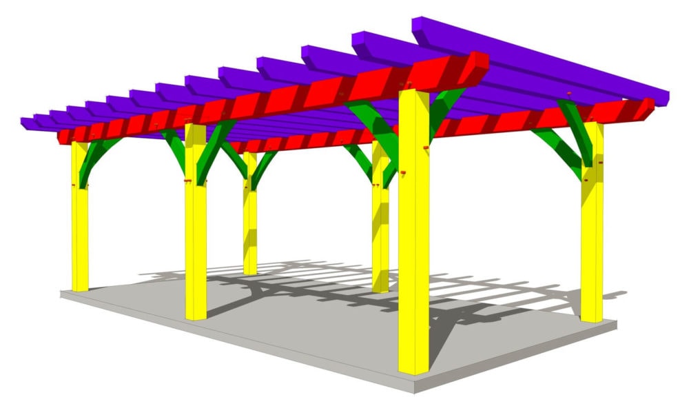 Timber Frame Pergola Plan Bundle #1 - Timber Frame HQ